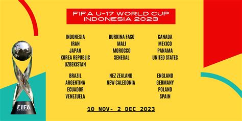 jadwal piala dunia u17 indonesia 2023
